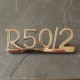 Badge "R 50/2" rear mud guard