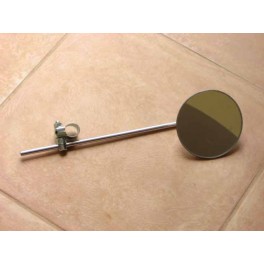 Mirror round BUMM, stainless steel head with clamp