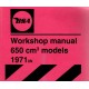 Workshop Manual BSA 650 cc OIF models 1971 on.