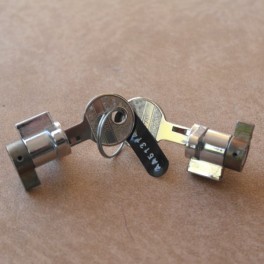Tool and battery box lock assy with keys