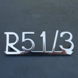 Badge "R 51/3" rear mud guard