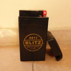 Batteria de Gel BLITZ negra con tapa 6 V 12 Ah sin mantenimiento