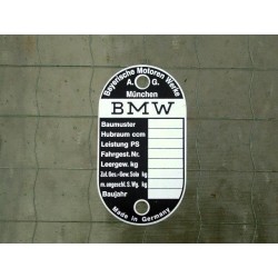 Placa de identificacion BMW R 24 - 69S