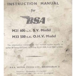 Fahrerhandbuch BSA M modelle