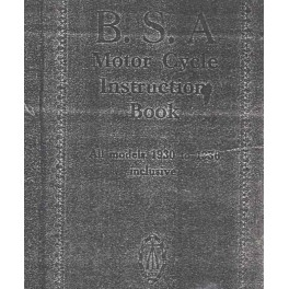 Instructions Book BSA models 1930 - 1936