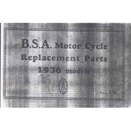Spares catalogue BSA all models 1936