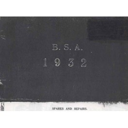 Spares catalogue BSA all models 1932