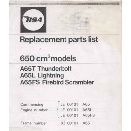 ET Katalog BSA Modelle 650 cc von 1971