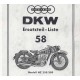 Catalogo de recambio DKW No. 58 Modelo NZ 250 y NZ 350