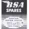 Spares catalogue BSA BANTAM two stroke models D 1 (125) cc and D