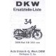 Ersatzteilliste DKW Nr. 34 SB 350