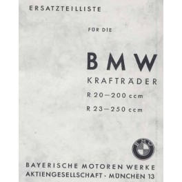 Ersatzteilliste BMW R 20 und R 23 Vorkrieg