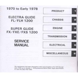 Service manual Electra and Superglide 1970 - 1978